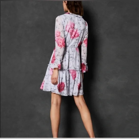 🎉Host Pick🎉 Ted Baker Babylon Ruffle Floral Dress – Size 4, Excellent Condition - Picture 5 of 7